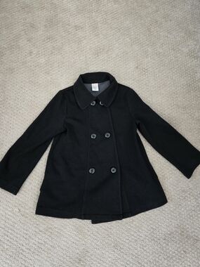 Gymboree Girls Black Double-Breasted Peacoat